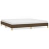 vidaXL sengeramme uden madras 200x200 cm stof m&oslash;rkebrun