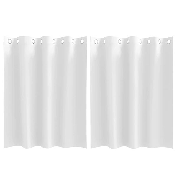 vidaXL M&oslash;rkl&aelig;gningsgardiner med ringe 2 pcs Ren Hvid 140 x 140 cm