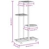 vidaXL blomsterstativ 4 niveauer med hjul 44x23x80 cm jern sort