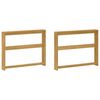 vidaXL Arml&aelig;nsmodul 2 pcs Hvid 78,5 x 10 x 61 cm Massivt Akacietr&aelig;