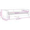 vidaXL daybed med madras 100x200 cm stof cremefarvet
