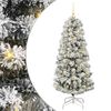 vidaXL Kunstigt Hinged Juletr&aelig; 150 LED'er Gr&oslash;n og Hvid 150 cm