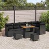 vidaXL Havesofa S&aelig;t 9 pcs Sort polyrattan