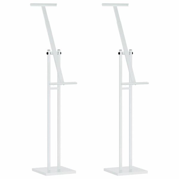 vidaXL Messesk&aelig;rme 2 pcs Hvid 26,5 x 26,5 x 150 cm St&aring;l