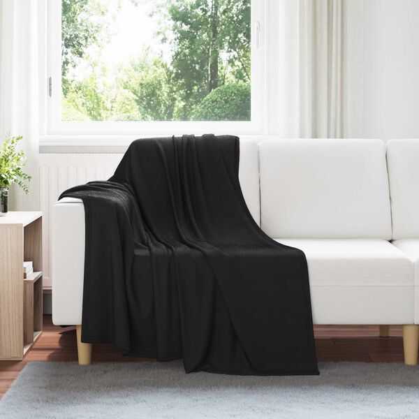 vidaXL Kastet&aelig;pper 6 pcs Sort 170 x 130 cm Fleece