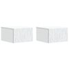 vidaXL V&aelig;gh&aelig;ngt Natbord 2 pcs Hvid 49 x 34,5 x 20 cm Konstrueret tr&aelig;