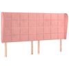 vidaXL sengegavl med kanter 163x23x118/128 cm fl&oslash;jl lyser&oslash;d