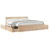 vidaXL sengeramme uden madras 200x200 cm massivt fyrretr&aelig;