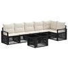 vidaXL Havesofa S&aelig;t 7 stk. Sort og Cremehvid polyrattan