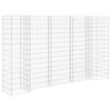vidaXL H-formet gabion-plantekasse 260x40x150 cm stål