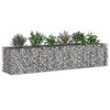 vidaXL Gabion h&oslash;jbed 2 pcs S&oslash;lv 260 x 60 x 55 cm Galvaniseret st&aring;l