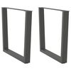 vidaXL spisebordsben V-formet 2 stk. antracit 80x(72-73,3) cm st&aring;l
