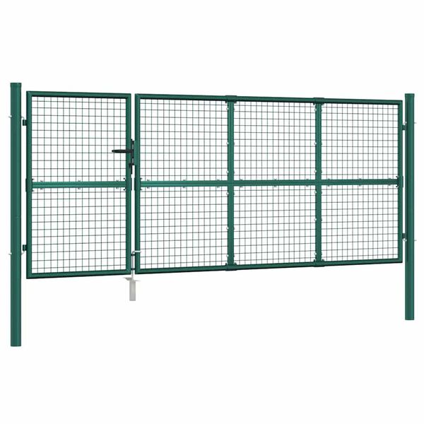vidaXL havel&aring;ge i net gr&oslash;n 350x125 cm galvaniseret st&aring;l
