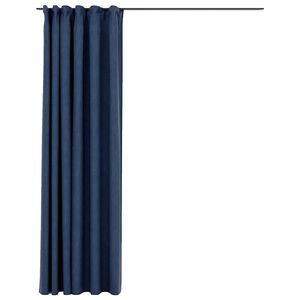vidaXL m&oslash;rkl&aelig;gningsgardin med kroge h&oslash;r-look 290x245 cm bl&aring;