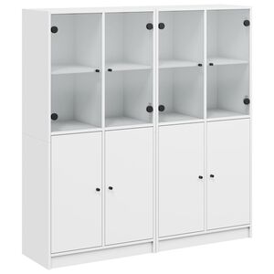 vidaXL bogreol med l&aring;ger 136x37x142 cm konstrueret tr&aelig; hvid