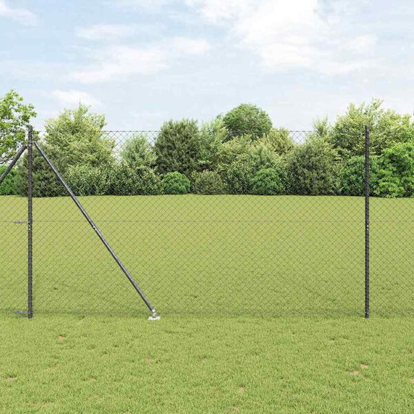 vidaXL Hegnsp&aelig;l Gr&aring; 10 x 1,6 m (40 x 40 mm mesh) St&aring;l og PVC