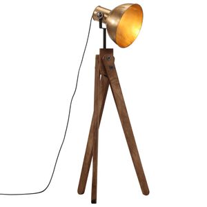 vidaXL gulvlampe 45x45x120 cm 25 W E27 antik messingfarve