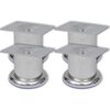 vidaXL 4 runde sofaben i krom 60 mm