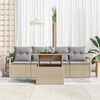 vidaXL Sofa S&aelig;t med pude 5 pcs Beige polyrattan