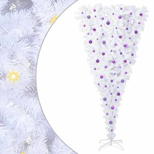 vidaXL Kunstigt juletr&aelig; med 300 LED'er Hvid 240 cm PVC og St&aring;l