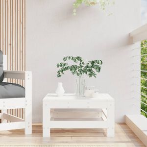 vidaXL haveskammel massivt fyrretr&aelig; hvid