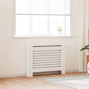 vidaXL radiatorskjuler MDF 112 x 19 x 81,5 cm hvid