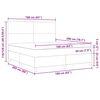 vidaXL Box spring seng Creme og hvid 160 x 200 cm Velourstof