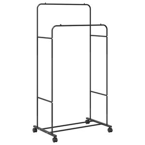 vidaXL T&oslash;jstativ Sort 80 x 53 x 156 cm