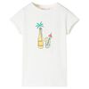 T-shirt til b&oslash;rn str. 104 ecrufarvet