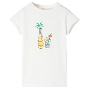 T-shirt til b&oslash;rn str. 104 ecrufarvet