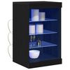 vidaXL LED Sideboard Sort eg 41 x 37 x 67 cm Konstrueret tr&aelig;