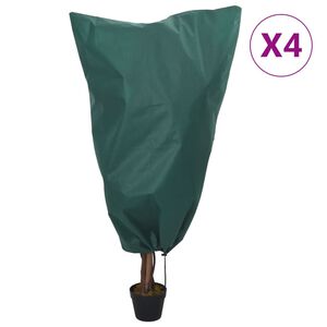 vidaXL plantebeskyttelse med snore 4 stk. 70 g/m&sup2; 0,8x1 m