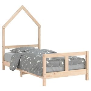 vidaXL sengeramme til juniorseng 80x160 cm massivt fyrretr&aelig;