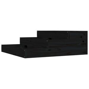 vidaXL plantekasse 78x78x27 cm massivt fyrretr&aelig; sort
