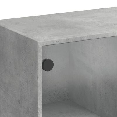 vidaXL skab med glaslåger 68x37x75,5 cm betongrå