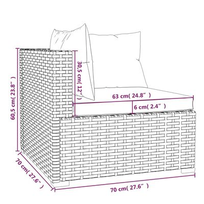 vidaXL loungesæt til haven 11 dele med hynder polyrattan sort