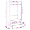 vidaXL kl&aelig;deskab 100x50x200 cm konstrueret tr&aelig; brun egetr&aelig;sfarve