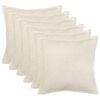 vidaXL Pudebetr&aelig;k 6 pcs HOUTEN Cremefarvet 30 x 30 cm Boucl&eacute;