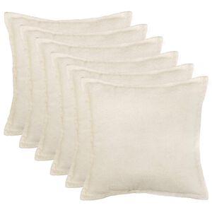 vidaXL Pudebetr&aelig;k 6 pcs HOUTEN Cremefarvet 30 x 30 cm Boucl&eacute;
