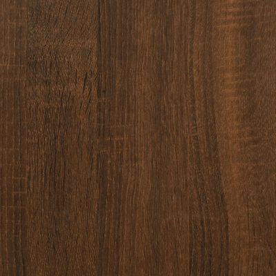 vidaXL sengebord med massive træben 40x35x69 cm brun egetræsfarve