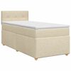 vidaXL Boxmadras med topmadras Cremefarvet 80 x 200 cm Stof