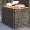 vidaXL havesideborde 2 stk. 55x34x37 cm polyrattan og massivt træ grå