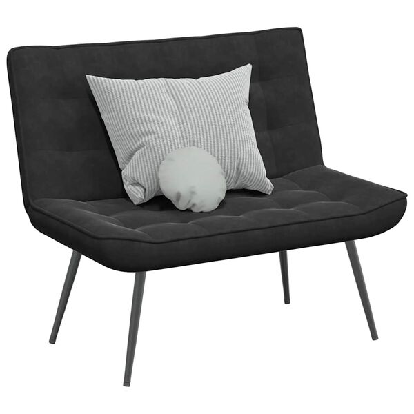 vidaXL b&aelig;nk 110x74x84 cm velour sort