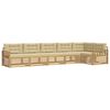 vidaXL Udend&oslash;rs sofagruppe 6 stk. Hvid og Beige Polyester