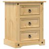 vidaXL sengebord Corona 53x39x66 cm massivt fyrretr&aelig;