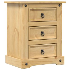 vidaXL sengebord Corona 53x39x66 cm massivt fyrretr&aelig;
