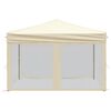 vidaXL foldbart festtelt med sidevægge 3x3 m cremefarvet