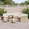 vidaXL Havesofa Sæt 12 pcs Beige polyrattan
