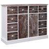 vidaXL sk&aelig;nk med 10 skuffer 113x30x79 cm tr&aelig; brun