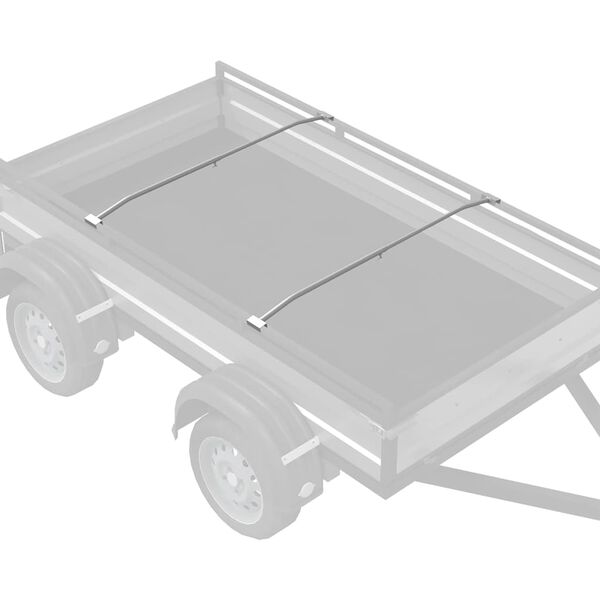 vidaXL egnet til flad tarpaulin beslag 2 pcs S&oslash;lv 130-210 cm Aluminium